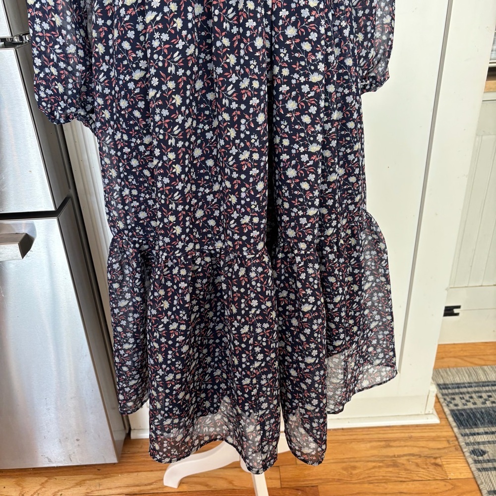Madewell Tie Waist Midi Dress in Harvest Vine Size Small - Picture 9 of 13
